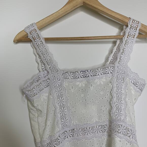 Charo Ruiz Zuma Eyelet Embroidered White Romper Womens XS New - Picture 7 of 16